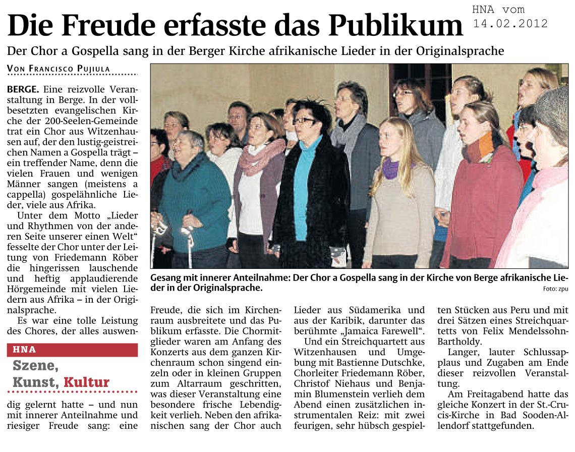 Konzert in Berge 2012